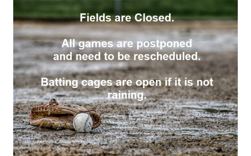 Fields Closed. Games Postponed