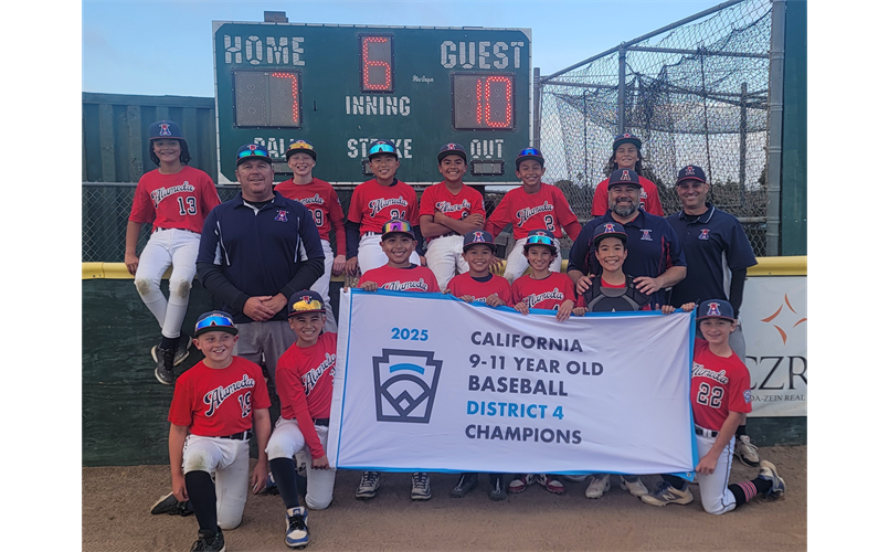 11U All Stars District 4 Champions - Advance in Sections